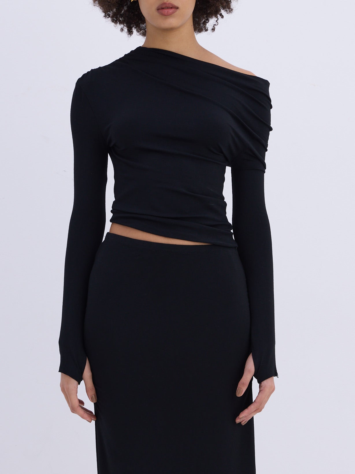 トップス JOSEMOON ASYMMETRY DRAPE KNIT TOPS JOSEMOON ASYMMETRY DRAPE KNIT TOPS 安く 買う